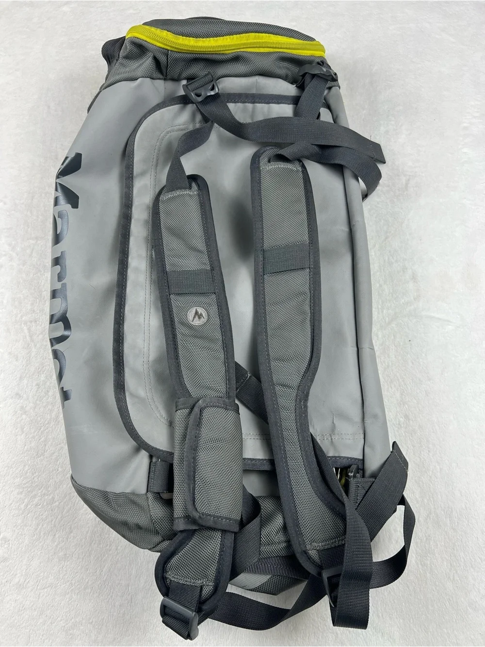 Marmot Long Hauler Duffel Small 35L Convertible Backpack Travel Bag Gray
